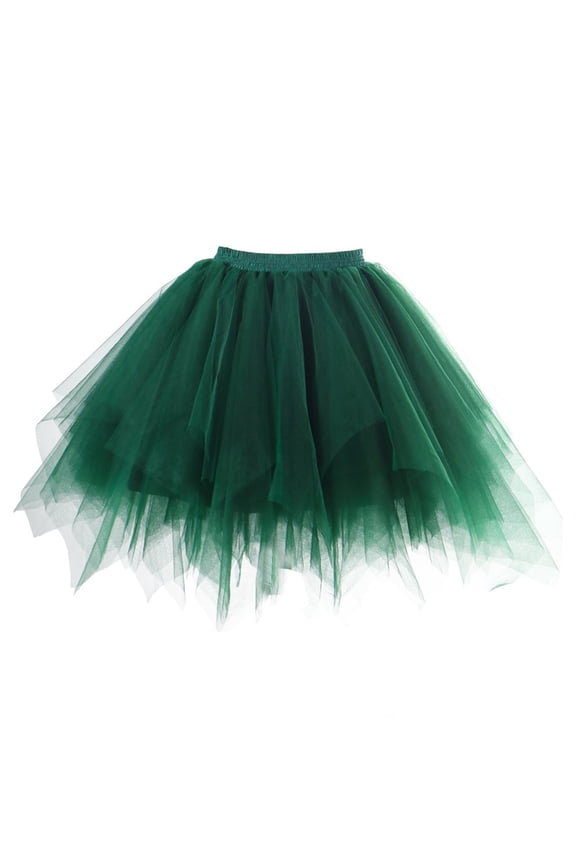 Black and Friday Clothing Sales Idoravan Tulle Tutu Skirts for Women Women Retro Slip Bubble Yarn Skirt Dance Half Skirt Army Green