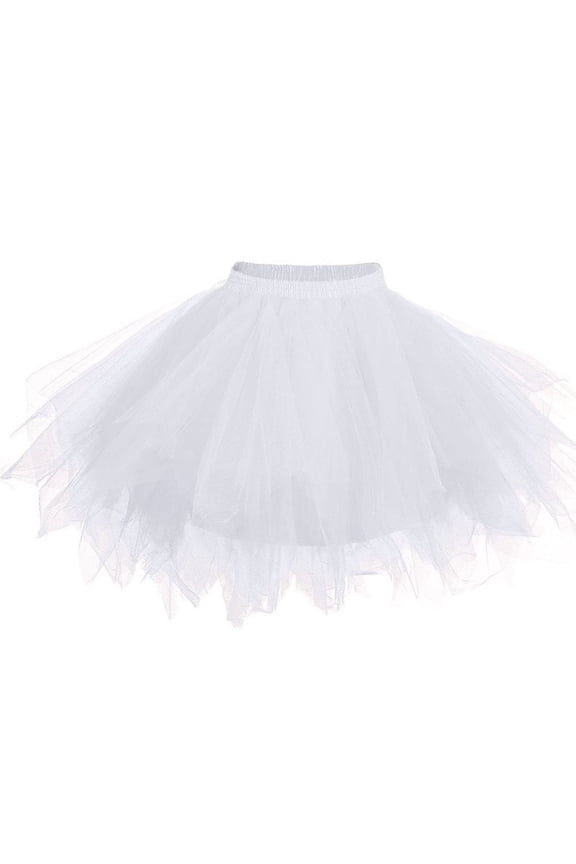Black and Friday Clothing Sales Idoravan Tulle Tutu Skirts for Women Women Retro Slip Bubble Yarn Skirt Dance Half Skirt White