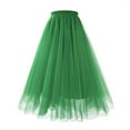 thumbnail image 1 of Clothing Idoravan Tulle Tutu Skirts for Women Womens Pleated Gauze Knee Length Skirt Adult Dancing Skirt Green, 1 of 2