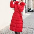 thumbnail image 1 of Black and Friday Clothing Sales Idoravan Women's Quilted Puffer Coat,Women's Fall and Winter Long Sleeved Warm Cotton Jacket Bread Red L, 1 of 3