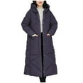 thumbnail image 1 of Black and Friday Clothing Sales Idoravan Women's Quilted Puffer Coat,Women's Thin and Thin Mid-Length Knee-length Down Jacket Purple XXXXL, 1 of 9