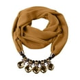 thumbnail image 1 of Clothing Sales Idoravan Womens Winter Scarf Women Cotton Linen Necklace Pendant Scarf Ethnic Style Soft Necklace Scarf Coffee, 1 of 1