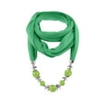 thumbnail image 1 of Black and Friday Clothing Sales Idoravan Womens Winter Scarf Women Cotton Linen Necklace Pendant Scarf Ethnic Style Soft Necklace Scarf Green, 1 of 1