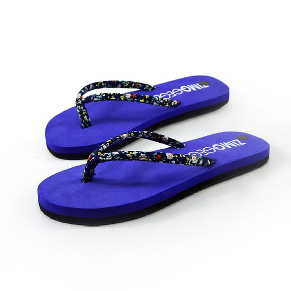 Black and Friday/Cyber·Monday Deals asdoklhq Womens Slide Slippers,Women Summer Fashion Floral Sponge Cake Slip-resistant Flip-flops Sandals Shoes