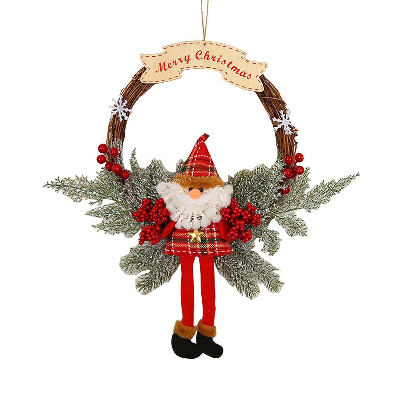 Black and Friday Deal 2024!Christmas Decorations Garland Window Layout Door Hanging Rattan Field