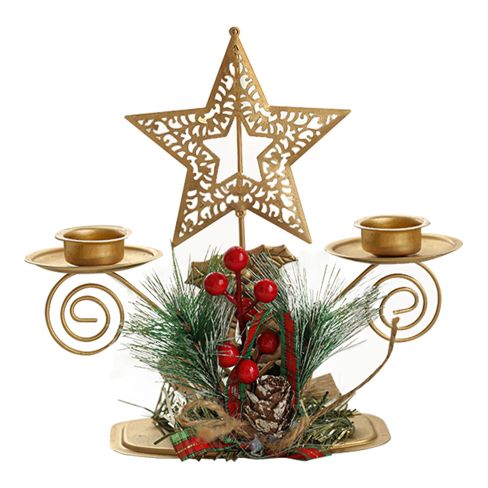 Black and Friday Deal 2024!Golden Christmas Tree Candlestick With