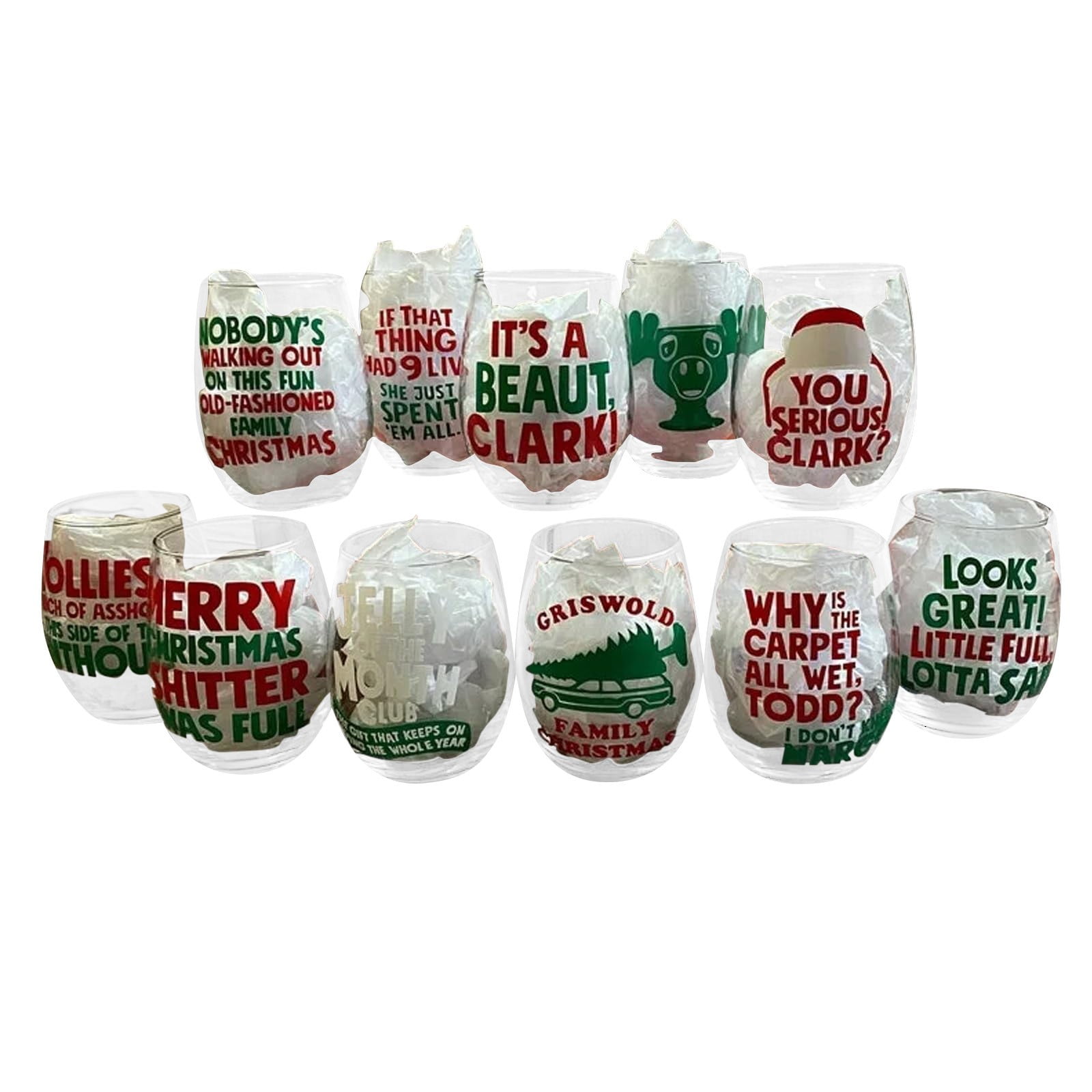 Black and Friday Deal 2024!Themed Holiday Stemless Wine Glasses Mugs(05