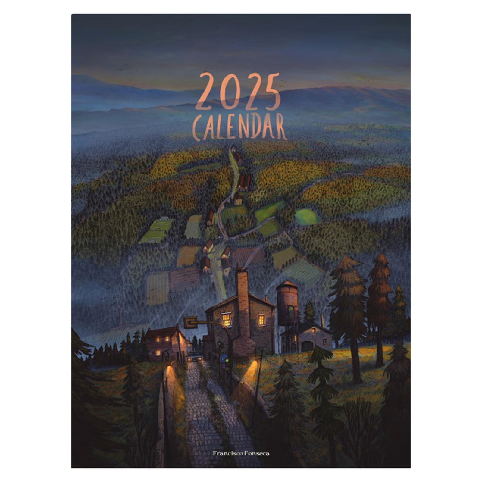 Black and Friday Deal 2025 Small Town Calendar Calendar Morning Dusk Cover
