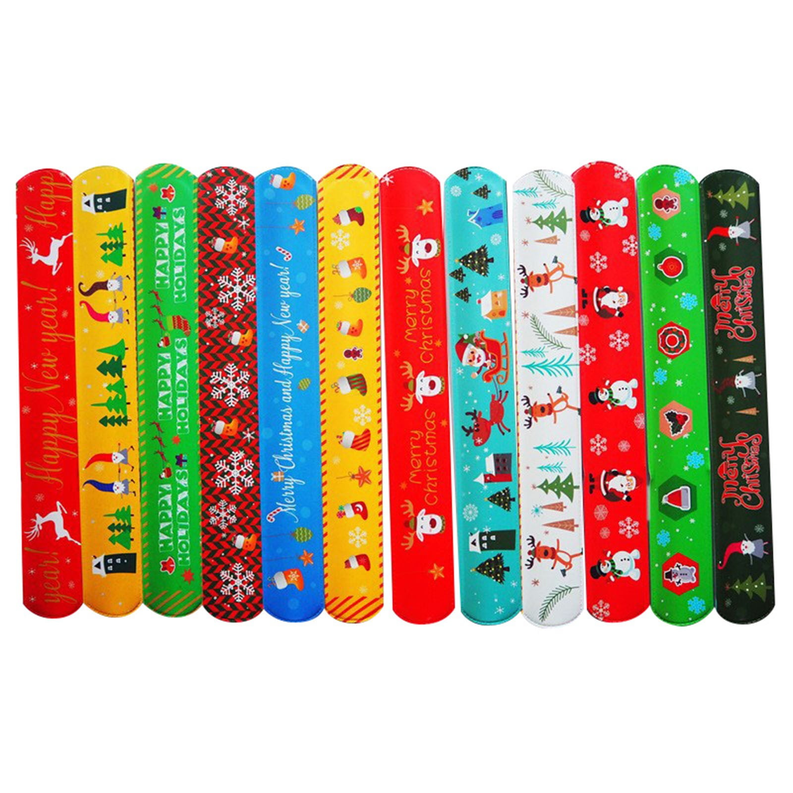 AQYAUYT Black and Friday Deal!Christmas Slap Bracelets Toys For Kids Xmas Christmas Stocking Stuffers (Christmas)