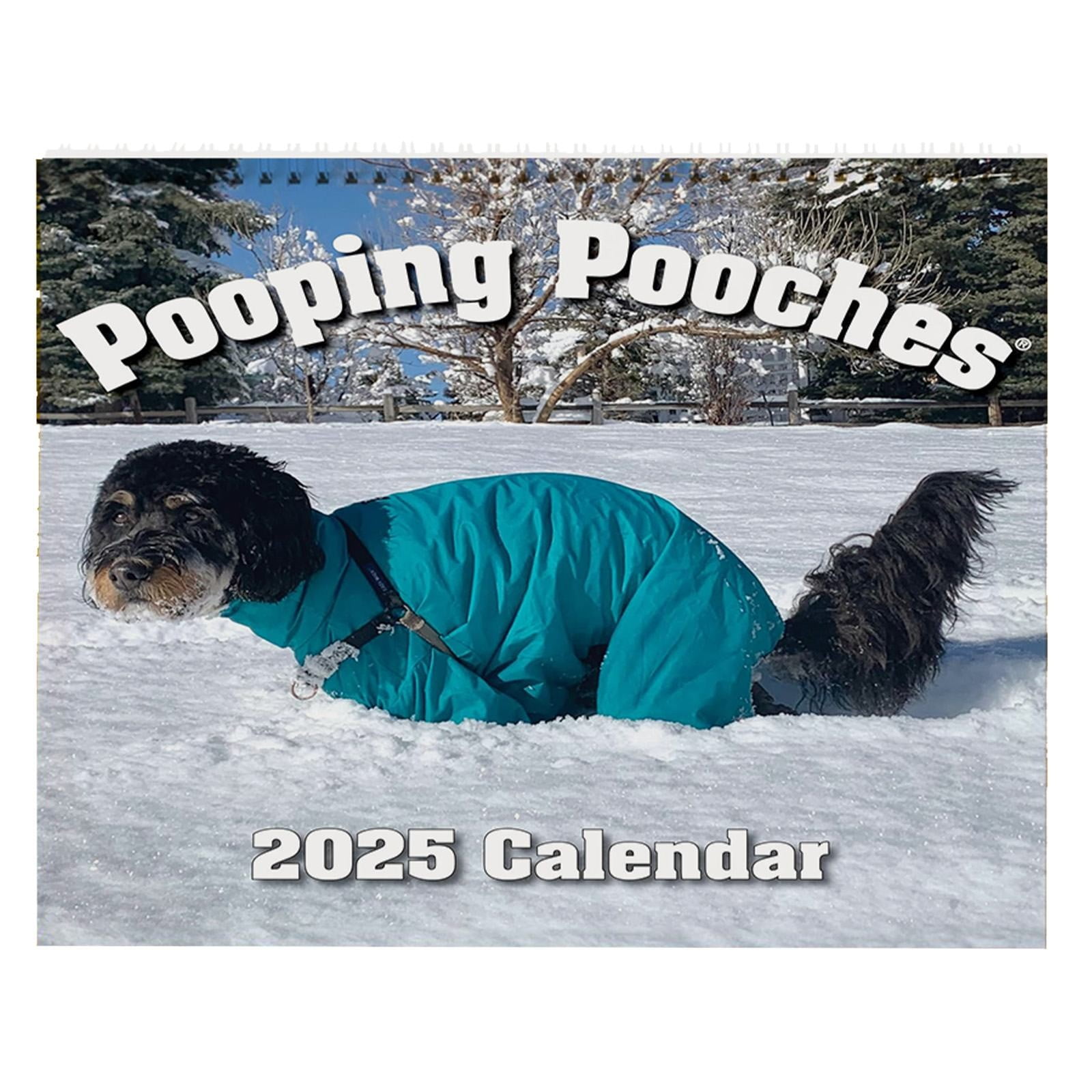 Black and Friday Deal Dogs Calendar 2025 Funny White Elephant Gift