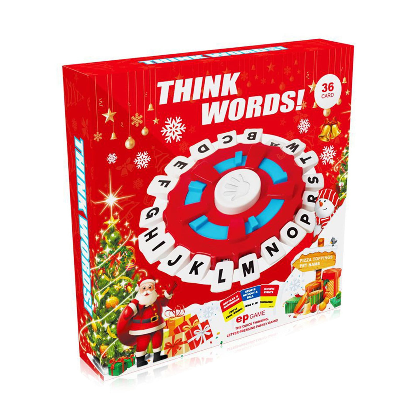 Black and Friday Deal!Fast Paced Family Board Game Word Game Crazy Alphabet Board Game Christmas