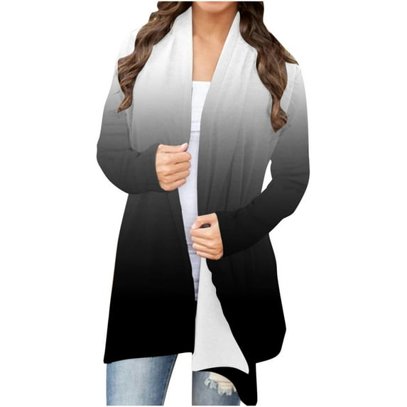 Spring Savings Clearance Lindreshi Cardigans for Women Clearance Women's Long Sleeve Fashion Casual Print Cardigan Top Blouse
