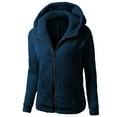thumbnail image 1 of Black and Friday Deals 2023 Lindreshi Sweaters for Women Clearance Women Hooded Sweater Coat Winter Warm Wool Zipper Coat Cotton Coat Outwear, 1 of 3