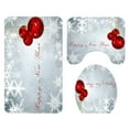 Black and Friday Deals 2024 CAKVIICA Bathroom Rug Set Christmas Bath Mat Toilet Mat Toilet Lid