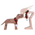 Black and Friday Deals 2024 CAKVIICA Puppy's Family Woodcarving Crafts