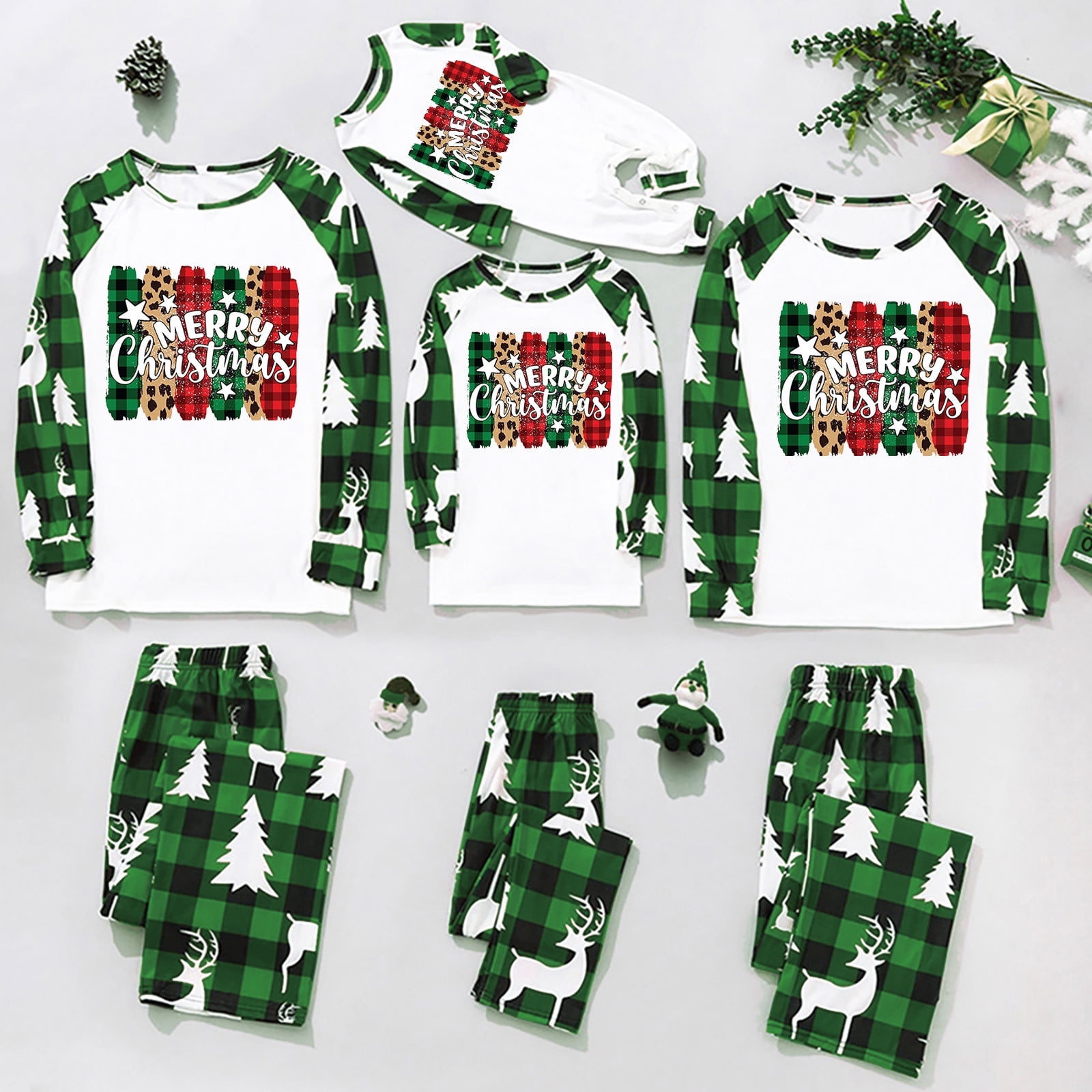 Black and Friday Deals Blueek Matching Family Pajamas Sets Christmas PJ