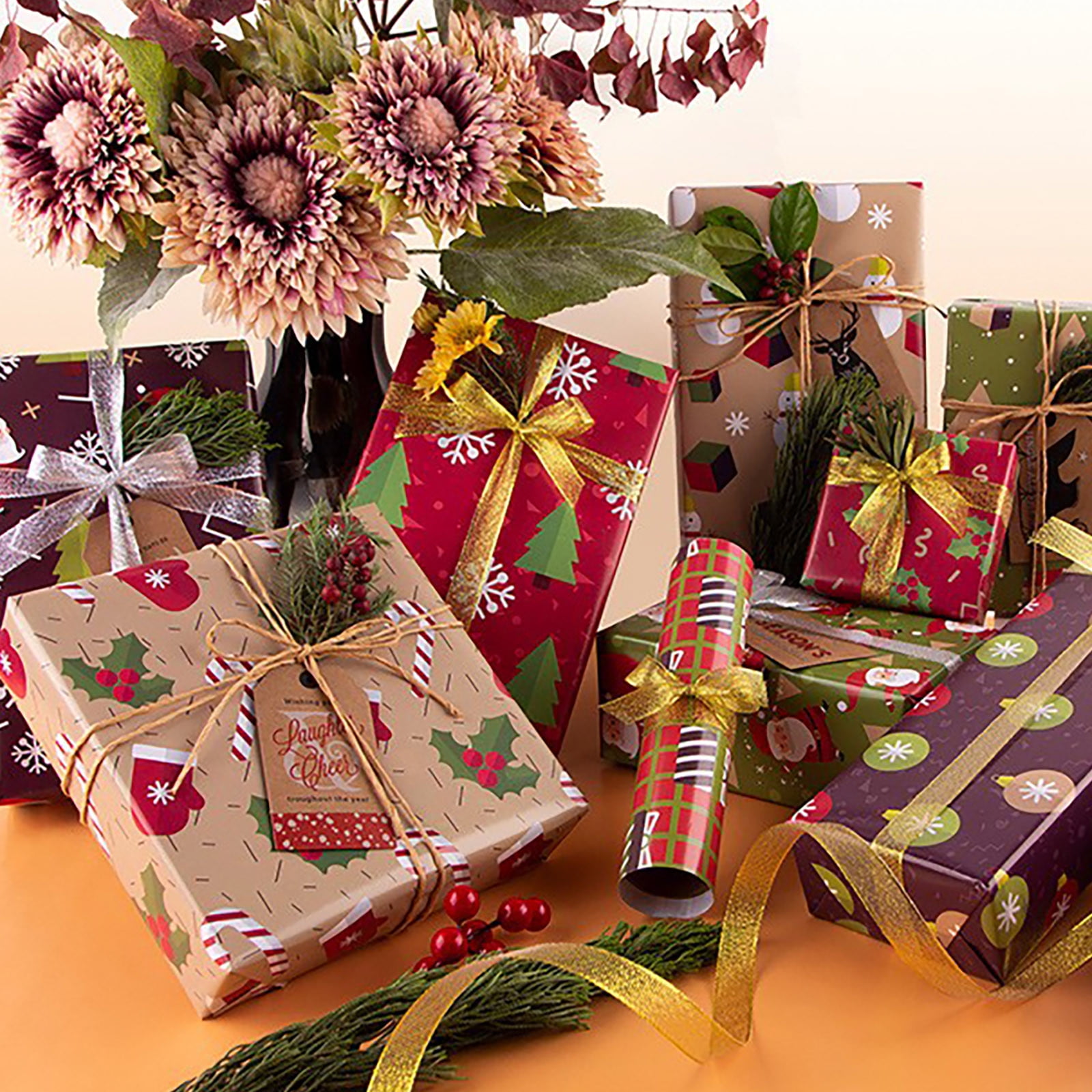 Black and Friday Deals CRAMAX Gift Wrapping Paper Christmas Present