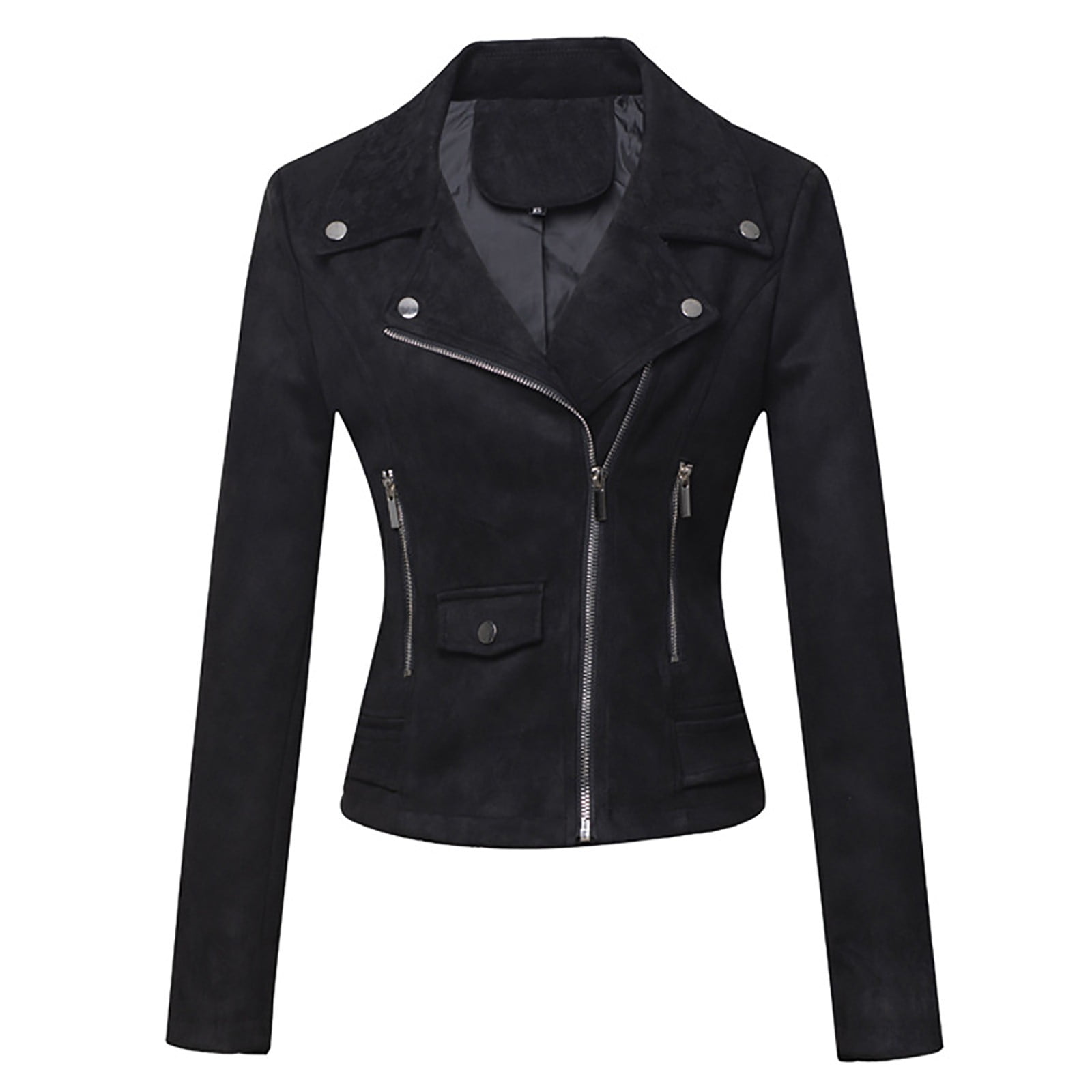 Niiyyjj Women Coat Jackets Pu Leather Keeps Long Sleeve Solid Outerwear  Warm Female Jacket Tops Black S at  Women's Coats Shop