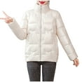 thumbnail image 1 of Clearance Viikei Winter Coats for Women Fashion Women Zipper Pocket Coat Long Jacket Winter Long Sleeve Down Cotton, 1 of 2