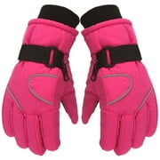 Black and Friday Deals Clearance under $10 Toddler Girls Snow Gloves Kids Ski Winter Gloves Waterproof Windproof Children Warm Gloves Pink