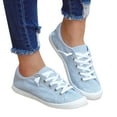 thumbnail image 1 of Black and Friday Deals Clothes under $5 asdoklhq Womens Casual Shoes,Low-cut Canvas Shoes One-foot Lazy Korean Version Student Casual Flat Shoes, 1 of 5