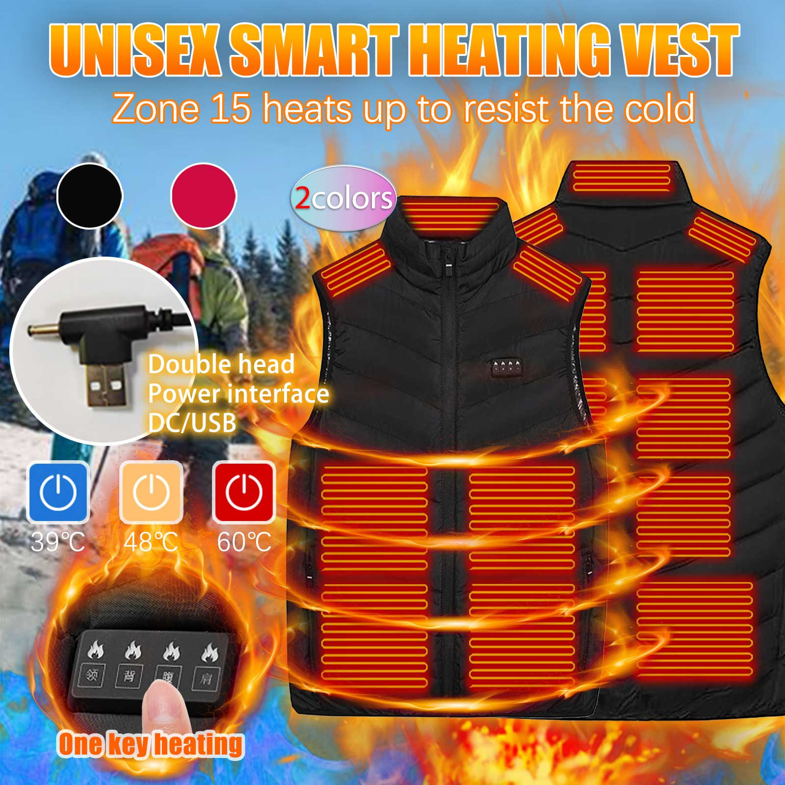 Heated vest for skiing fashion