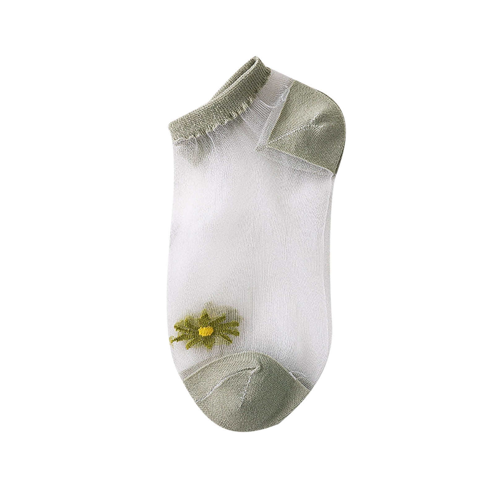 Black and Friday Deals Dianli Socks Small Daisy Embroidery Print