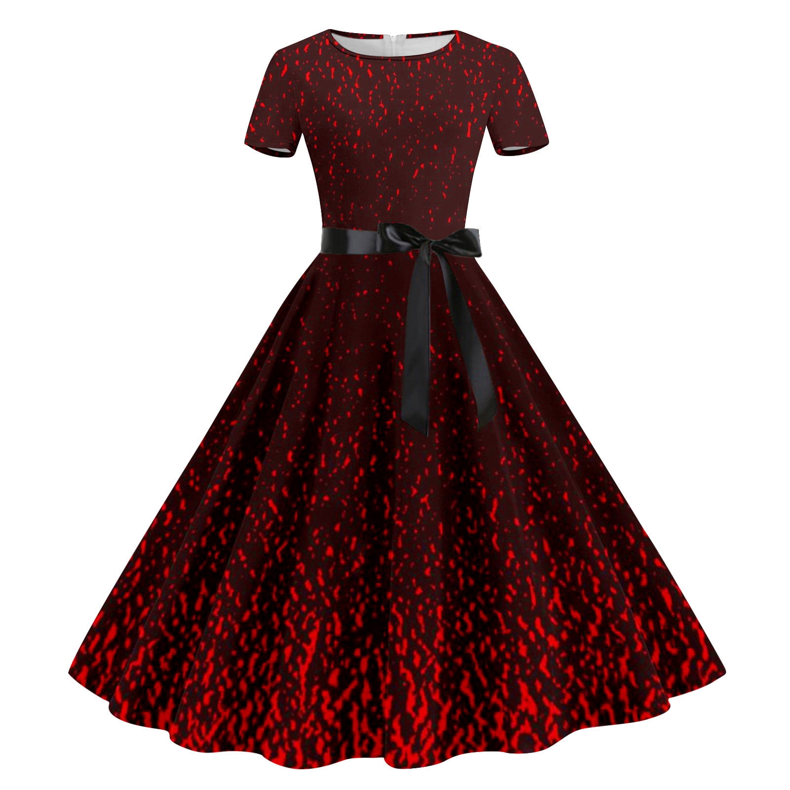 Black and Friday Deals Halloween Dresses for Women Plus Size Women'S