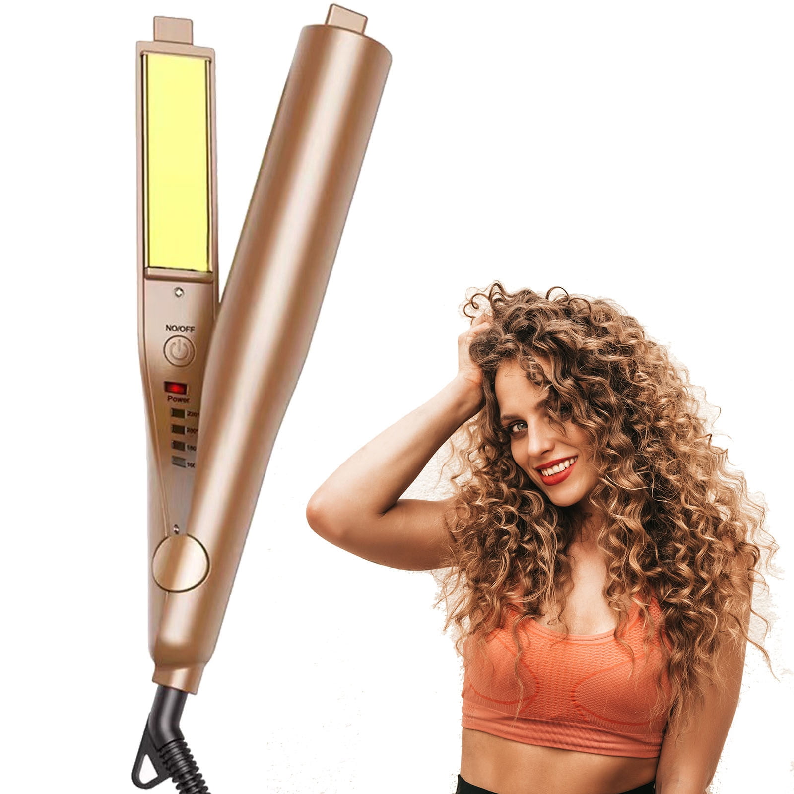 Black and Friday Deals IWRUHZY 2in1 Hair Straightener Wave Curler
