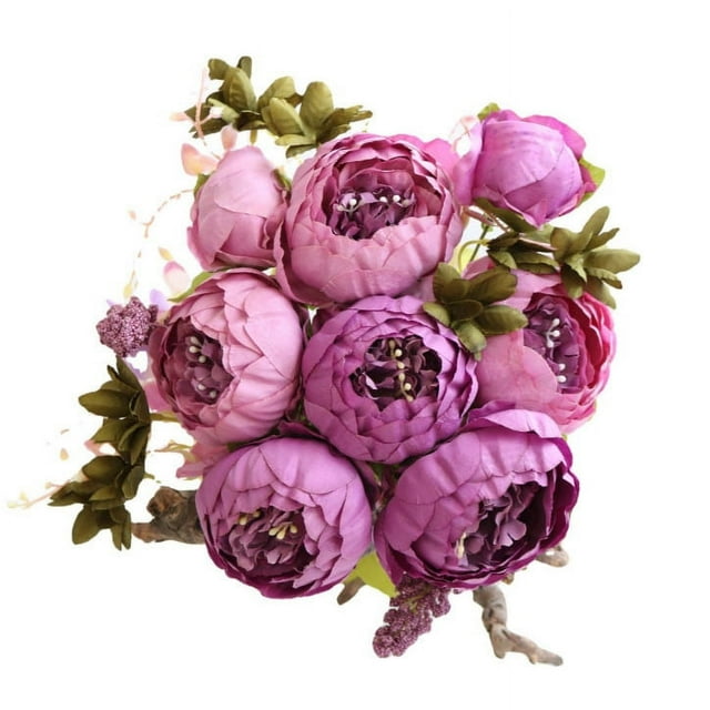 Black and Friday Deals Kuluzego 1 Bouquet Vintage Artificial Peony Silk