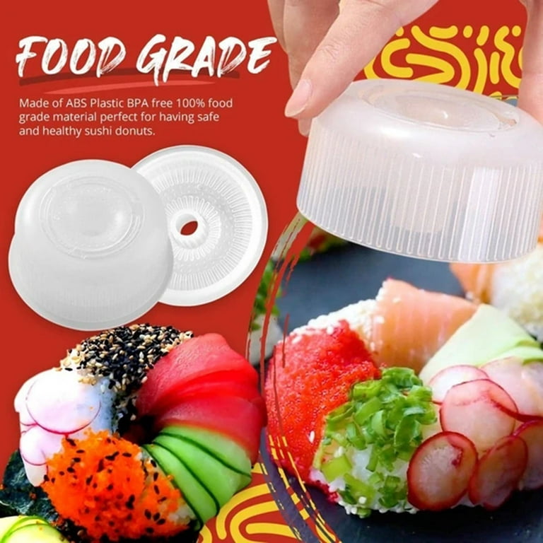 Black and Friday Deals Kuluzego Sushi Donut Shape Maker Home DIY Kids Rice  Bento Sushi Maker Round Rice Mold 