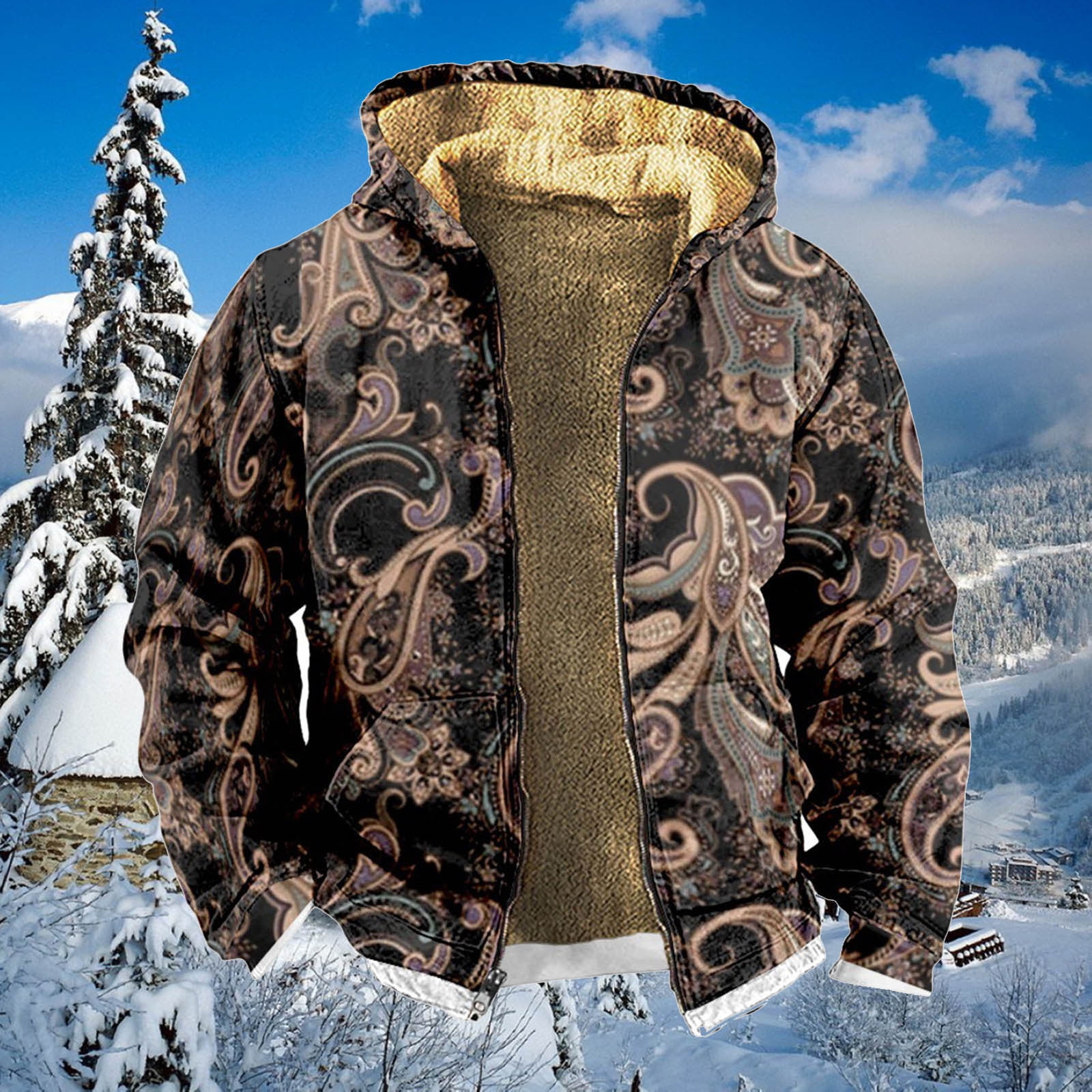 Black and Friday Deals VBXOAE Hoodies for Men Zipper Fleece Jacket