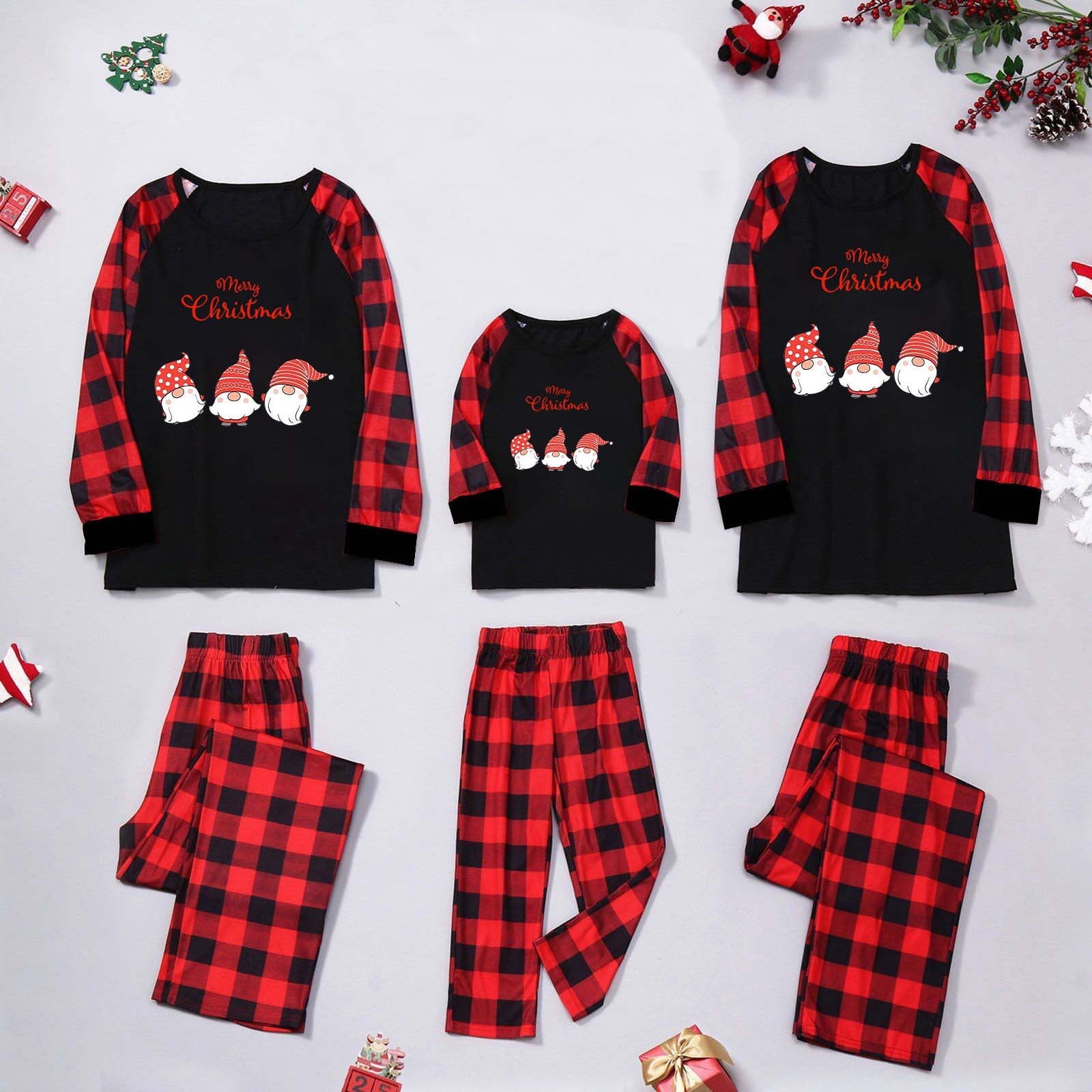 Black and Friday Deals Zkozptok Matching Family Pajamas Sets Christmas