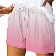 thumbnail image 1 of Black and Friday Deals under 10.00 LYXSSBYX Womens Plus Size Shorts with Pockets Women's Printed Casual Loose Pockets Drawstring Short Pants, 1 of 4
