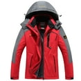 thumbnail image 1 of Black and Friday Save Up under 50% Fayshow0 Womens Coats and Jackets Plus Size Women's Warm Windbreaker Hooded Raincoat Snowboarding Jackets Red, 1 of 7