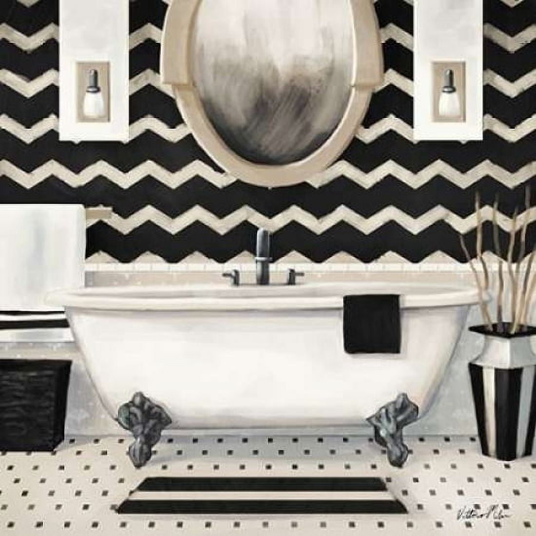 Black and Gold Bath II Poster Print by Vittorio Milan - Walmart.com