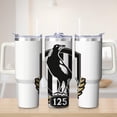 thumbnail image 1 of Black and Gold Bird Emblem Stainless Steel Insulated Mug with Lid and Handle, 40oz, 1 of 4
