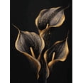 Picture Idea: Black And Gold Calla Lily Abstract Canvas Print Wall Art
