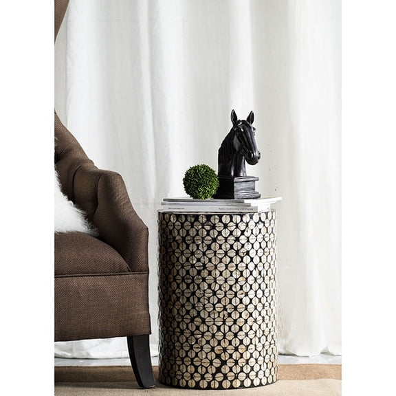 Black and Gold Capiz Shell Pattern - Enhance Living Room, Dining Area or Entryway Ambiance