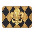 thumbnail image 1 of Black and Gold Fleur de lis New Orleans Machine Washable Memory Foam Mat, 1 of 2
