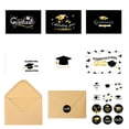 thumbnail image 1 of Graduation Cards Pack – Grad Cards Bulk with Envelopes, Black Gold for College High School(6 Cards with envelopes), 1 of 13