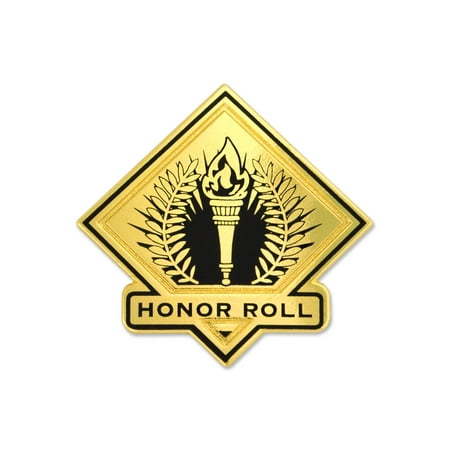 Black and Gold Honor Roll Student School Teacher Lapel Pin