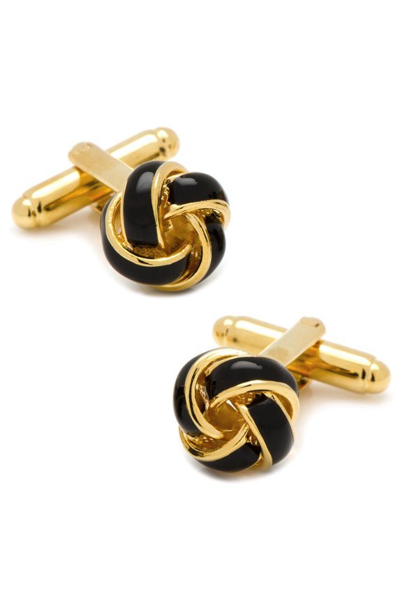 Black and Gold Knot Cufflinks