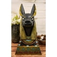 thumbnail image 1 of Black and Gold Large Ancient Egyptian God of The Dead Anubis Bust Statue 17.75"H, 1 of 6
