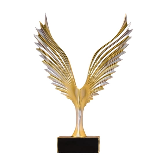 Black and Gold Living Room Decor Winged Table Centerpiece Elegant Home Decoration for Coffee Table Shelf Entryway Console