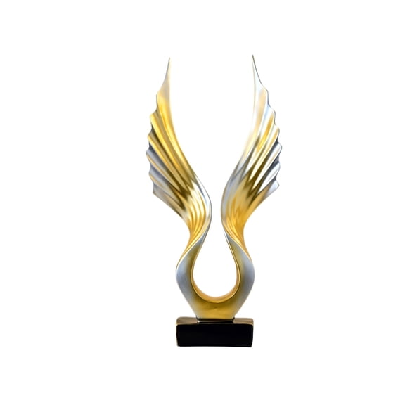 Black and Gold Living Room Decor Winged Table Centerpiece Elegant Home Decoration for Coffee Table Shelf Entryway Console