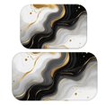 thumbnail image 1 of Black and Gold Marble Pattern Bath Mat Set Of 2,Non-Slip Rug for Bathroom,Kitchen,Bedroom,Entrance, 30x17 and 23.5x15.7 Inches, 1 of 5