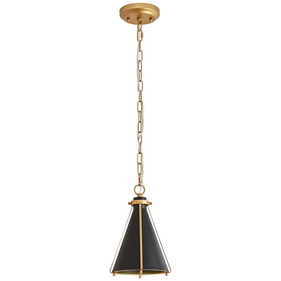 Black and Gold Pendant Light 3 Pack, Modern Ceiling Chain Hanging Pendant Lighting for Kitchen Island Bar Dining Room Bedroom Foyer
