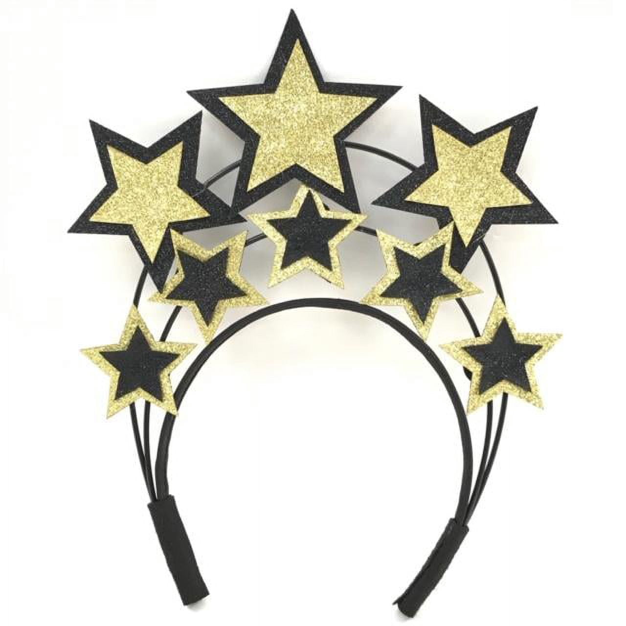 Black and Gold Stars Headband (Each)