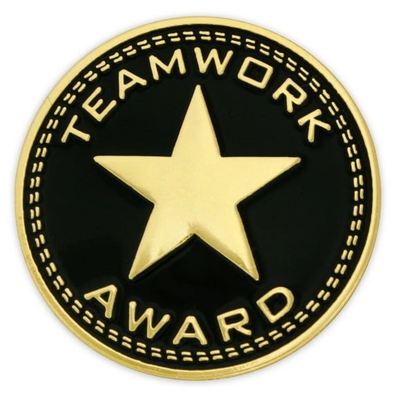 Black and Gold Teamwork Award Corporate Enamel lapel Pin
